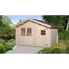 Weka Gartenhaus 253 Größe 2 28 mm natur mit Fußboden 370 x 250 x 270 cm