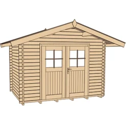 Weka Gartenhaus Premium 28 mm 380 x 410 x 262 cm