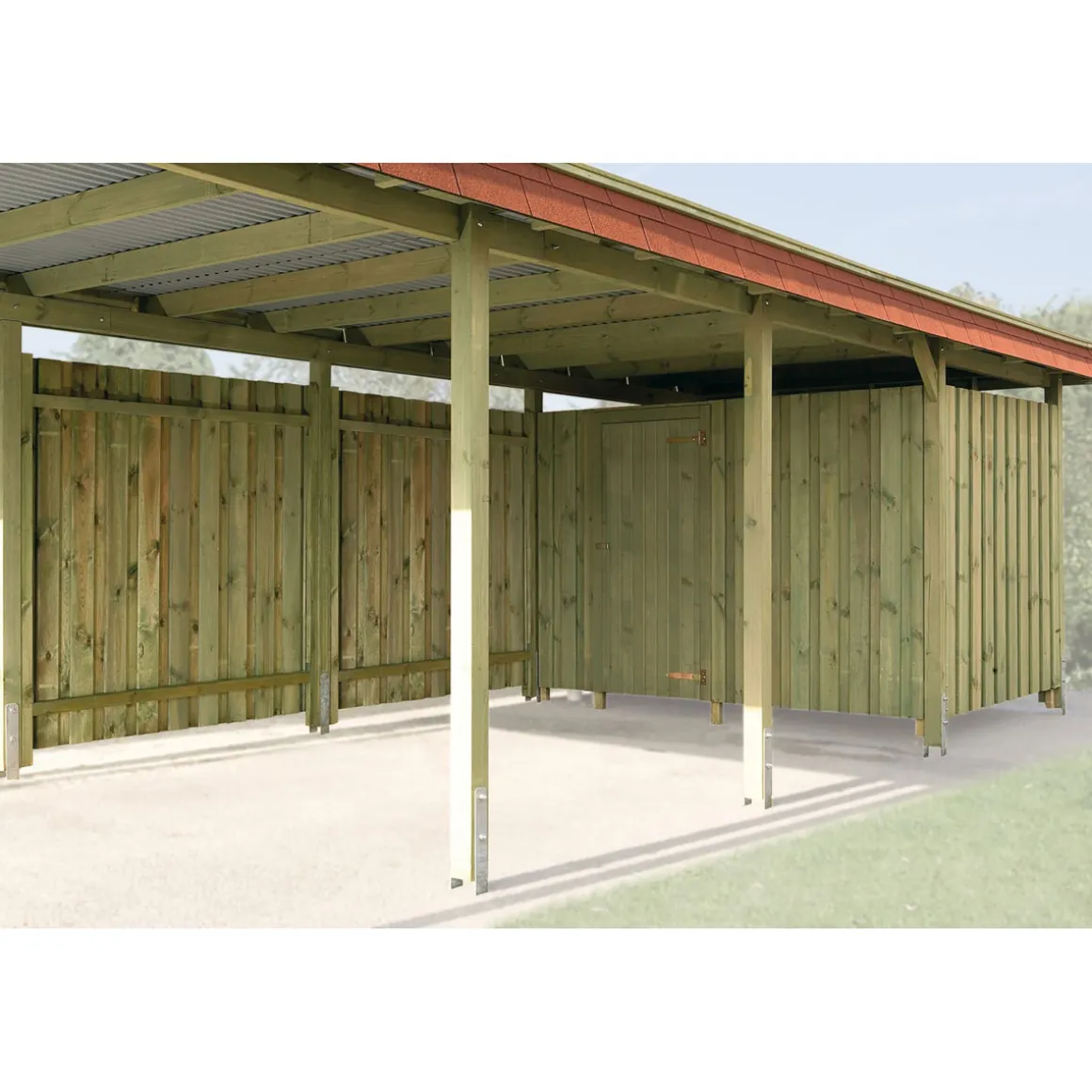 Weka Geräteraum für Carports „ 20 mm“, kesseldruckimprägniert