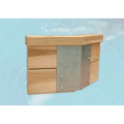 Weka Holzpool-Set 593 B inklusive Edelstahlleiter Vlies Innenfolie Sand-Filteranlage