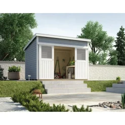 Weka Schiebetürhaus 225 Größe 1/2 315 x 335 x 238 cm grau