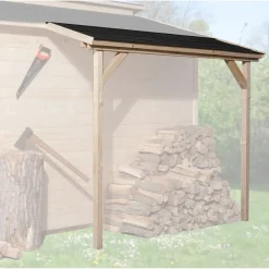 Weka Schleppdach für Gartenhaus 19/21 mm natur