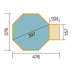 Weka Sparset Holzpool 593 B 376 x 476 cm