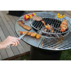 Westmann Feuerschale Feuerstelle inkl. Grillrost 75x75x94cm Schwarz