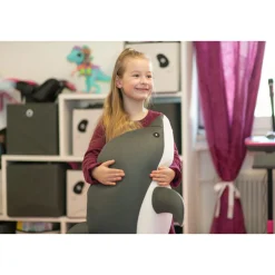 Westmann Sitzsack & Schwimmtier Delfin 102x40x36cm Dunkelgrau