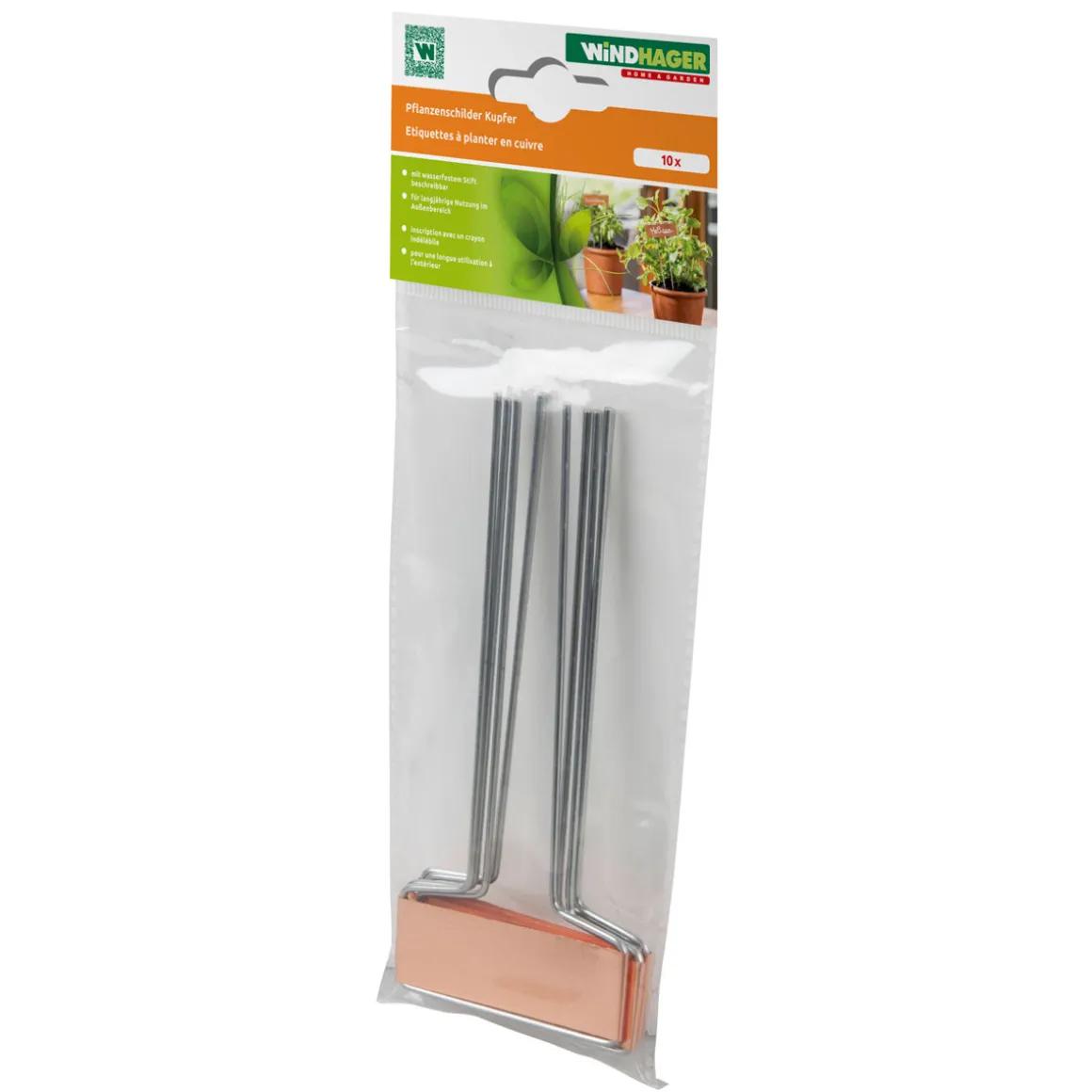 Windhager Pflanzenschilder Kupfer 10 Stück
