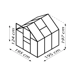 Wingart Gewächshaus Linda 3800 HKP 4 mm