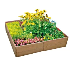 Wingart Variables Hochbeet 8 Paneele Holzstruktur braun