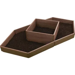 Wingart Variables Hochbeet 8 Paneele Holzstruktur braun