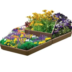 Wingart Variables Hochbeet 8 Paneele Holzstruktur braun