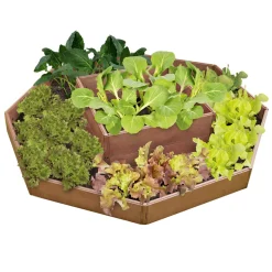 Wingart Variables Hochbeet 8 Paneele Holzstruktur braun