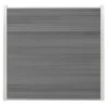WPC-Steckzaun-Element Cora Line 179 x 14 cm grau