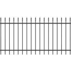 Zaunfeld Chaussee mattschwarz 200 x 100 cm