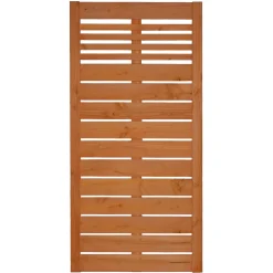 Zaunserie Aalborg Grundelement 90 x 180 cm Douglasie kirschbaumfarben lasiert