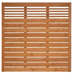 Zaunserie Aalborg Grundelement 180 x 180 cm Douglasie kirschbaumfarben lasiert