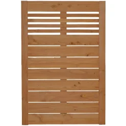 Zaunserie Aalborg Stufenelement 90 x 141 cm Douglasie kirschbaumfarben lasiert