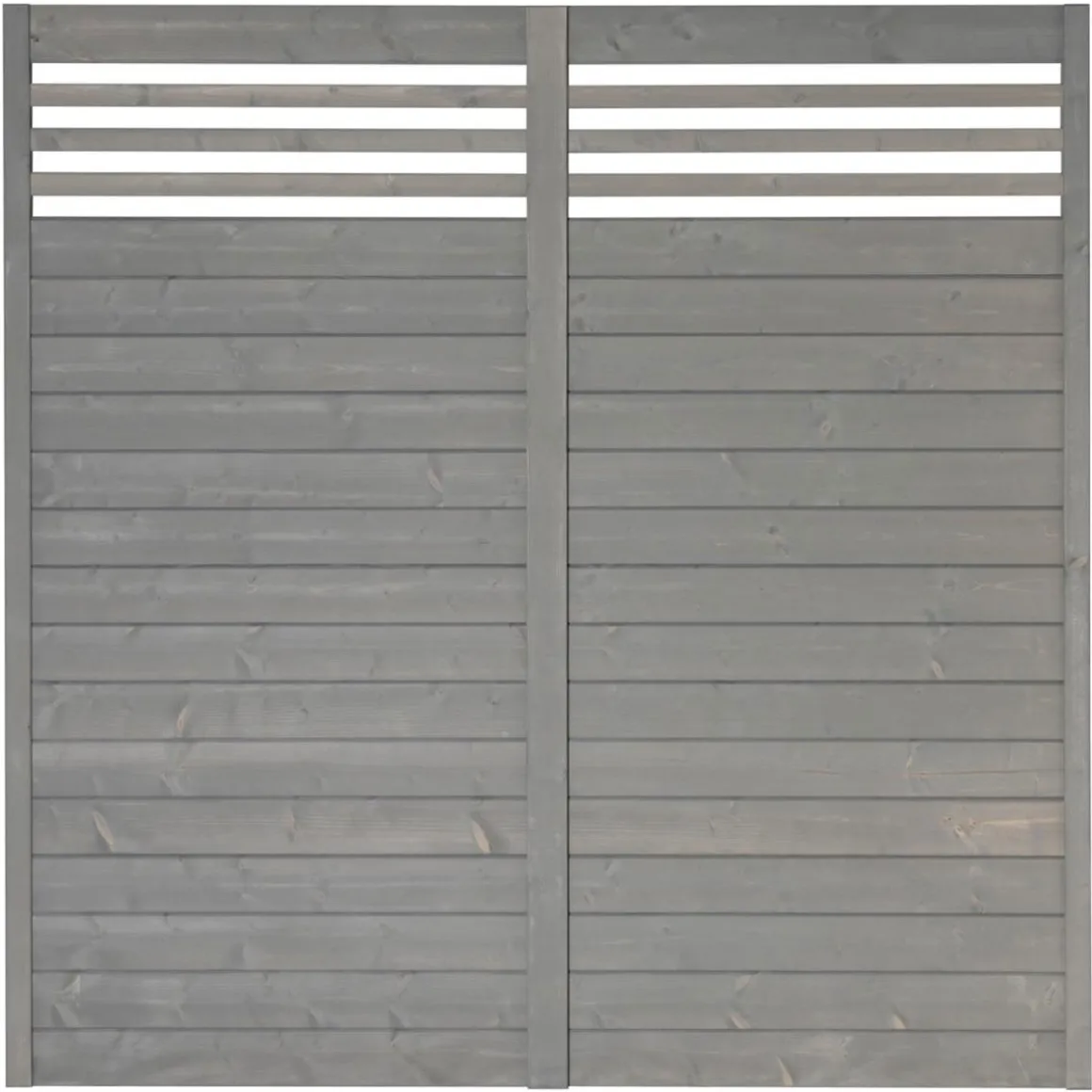 Zaunserie Malmö Grundelement 180 x 180 cm Fichte basaltgrau lasiert